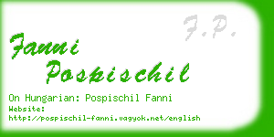 fanni pospischil business card